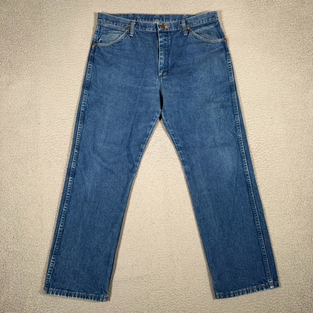 Vintage Wrangler Jeans Mens 34x29 Blue 13MWZ Cowboy Cut Denim Casual Preppy Logo